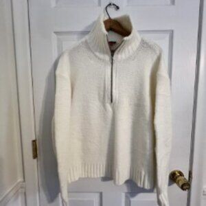 Cream, Quarter Zip, comfy, Vince Camuto sweater. Size Medium.